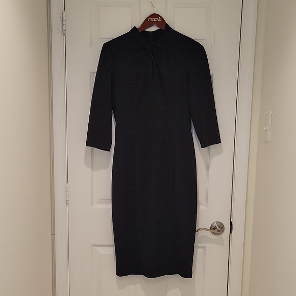 Donna Morgan Classic Black Long Sleeve Dress - Picture 4 of 9